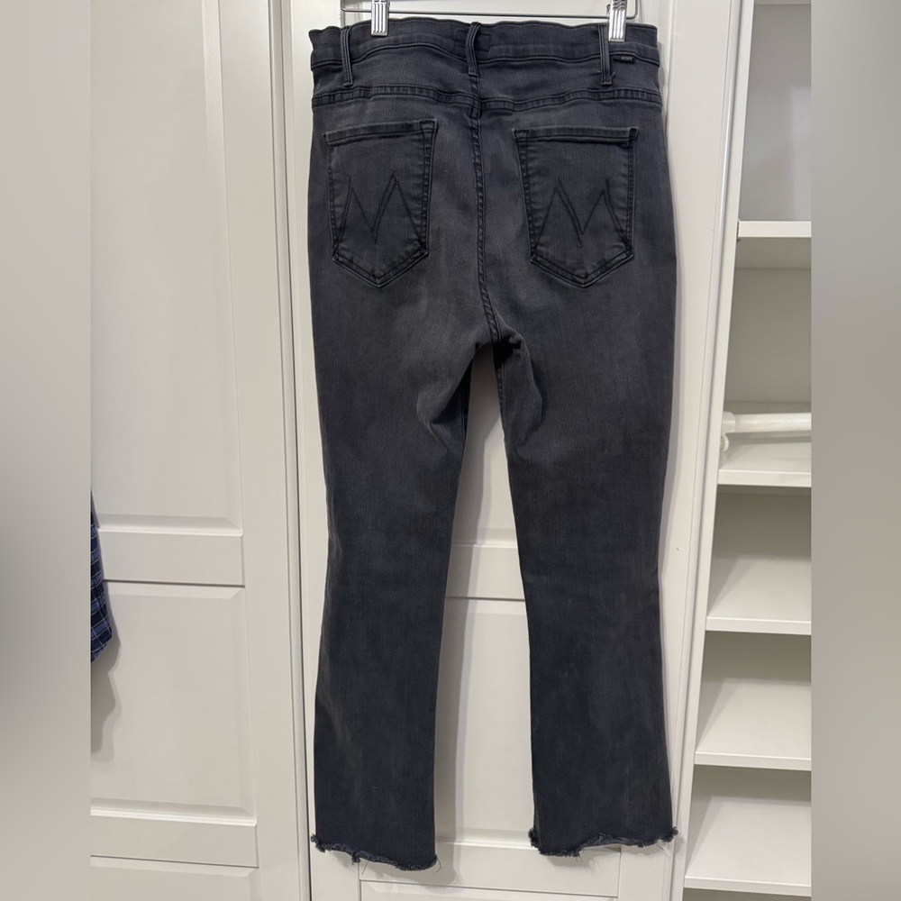 MOTHER Boot Cut Jeans in Charcoal
